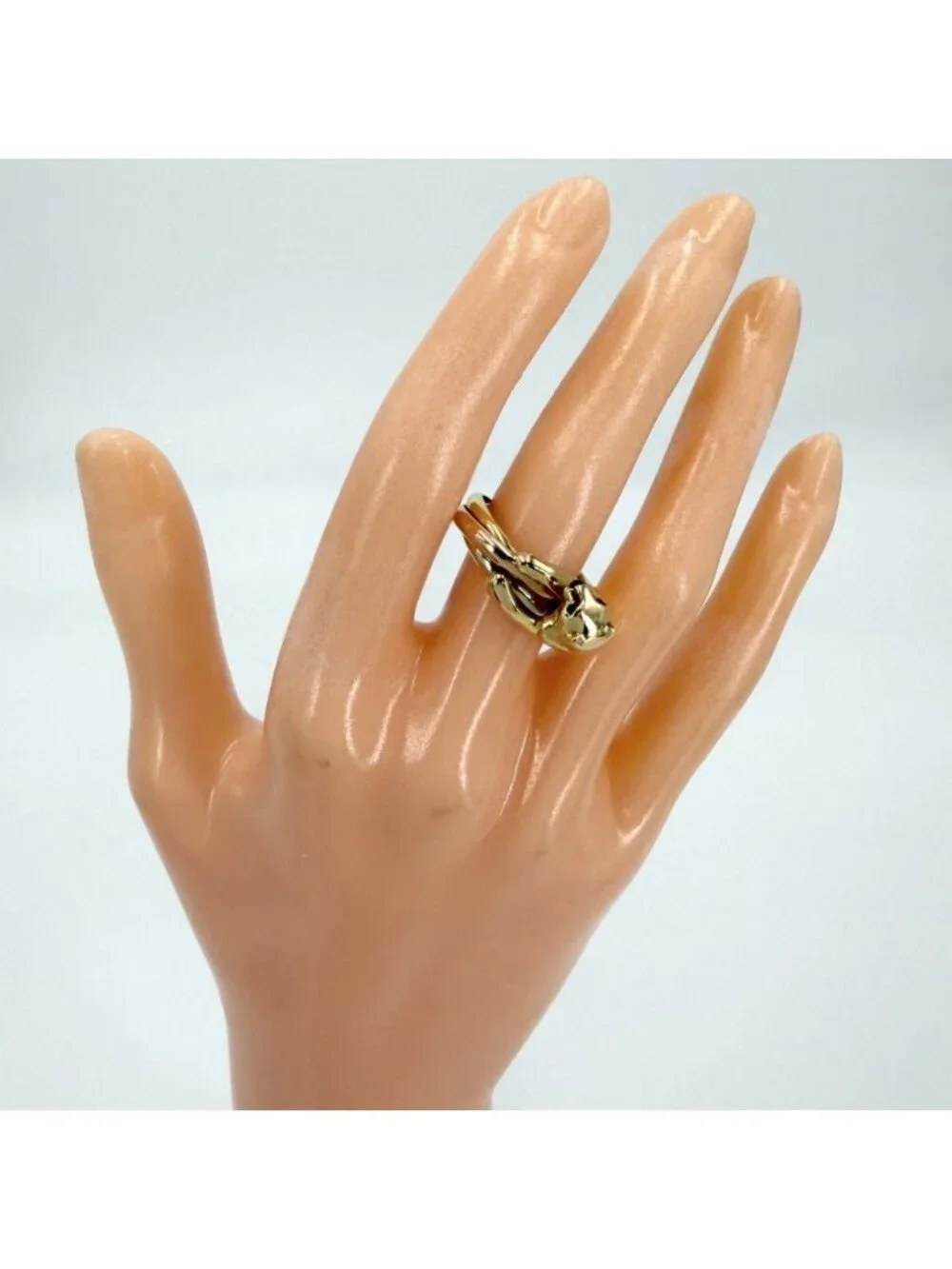 Cartier Ring Panthere Trinity Three Color 18K YG PG White Gold Emerald